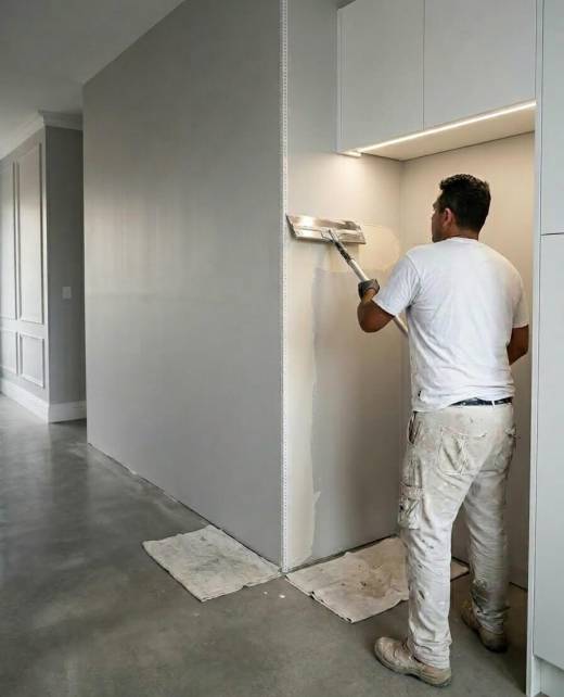 Residential painters Adelaide preparing a living room